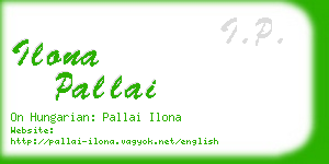 ilona pallai business card